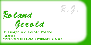 roland gerold business card